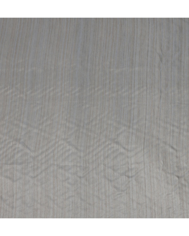 Silver Grey Tussar Silk Fabric India 110cm