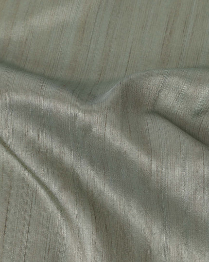 Sage Green Plain Tussar Silk Fabric 110cm | Indian Silk
