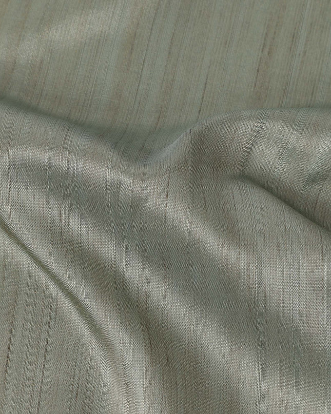 Sage Green Tussar Silk Fabric India 110cm