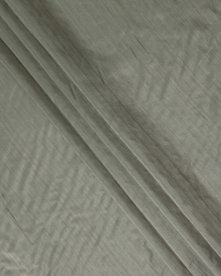 Sage Green Plain Tussar Silk Fabric 110cm | Indian Silk