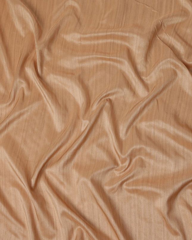 Warm Beige Plain Tussar Silk Fabric 110cm | Indian Silk