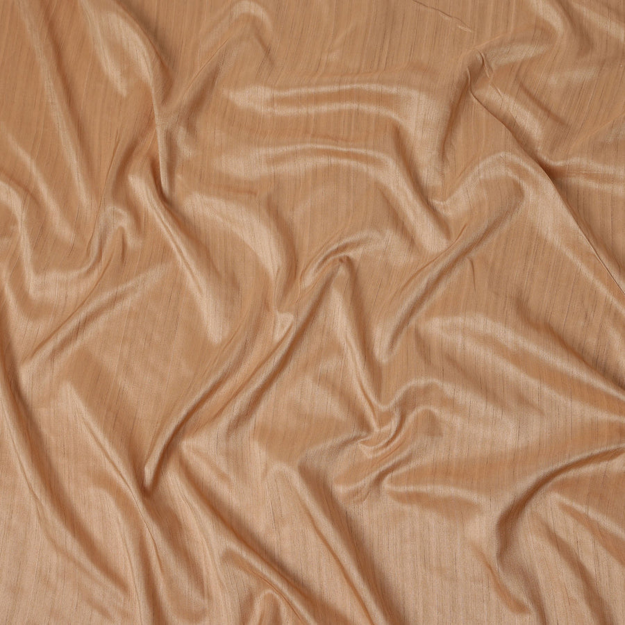 Warm Beige Plain Tussar Silk Fabric 110cm | Indian Silk