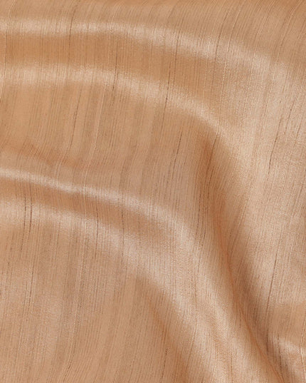Warm Beige Plain Tussar Silk Fabric 110cm | Indian Silk