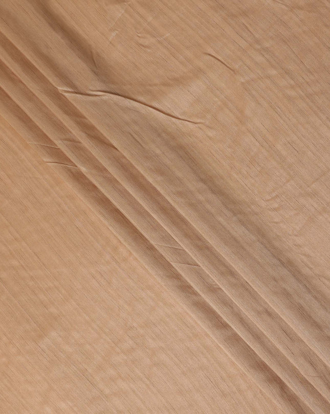 Warm Beige Plain Tussar Silk Fabric 110cm | Indian Silk