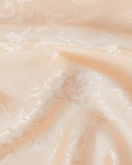 Champagne Beige Self Tone Silk Satin Fabric 140cm