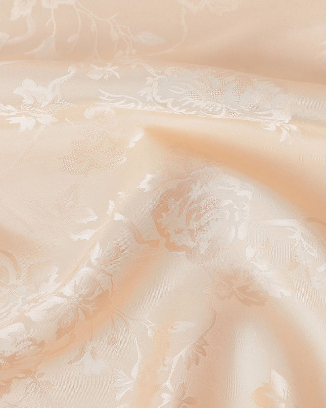 Champagne Beige Self Tone Silk Satin Fabric 140cm