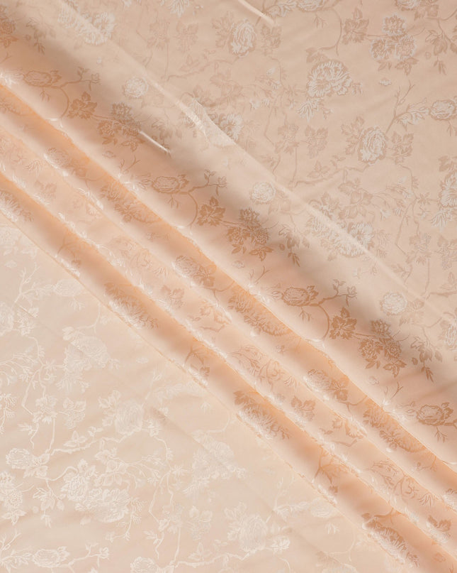 Champagne Beige Self Tone Silk Satin Fabric 140cm