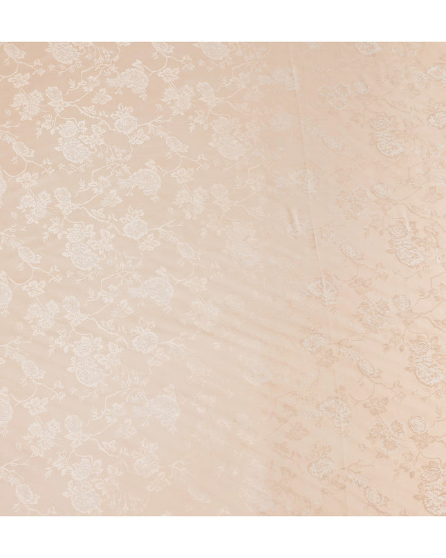 Champagne Beige Self Tone Silk Satin Fabric 140cm