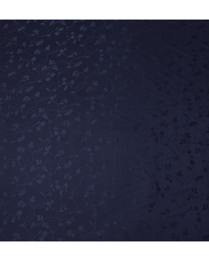 Navy Blue Self Tone Silk Satin Fabric 140cm