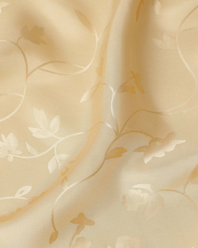Champagne Gold Self Tone Silk Satin Fabric 140cm