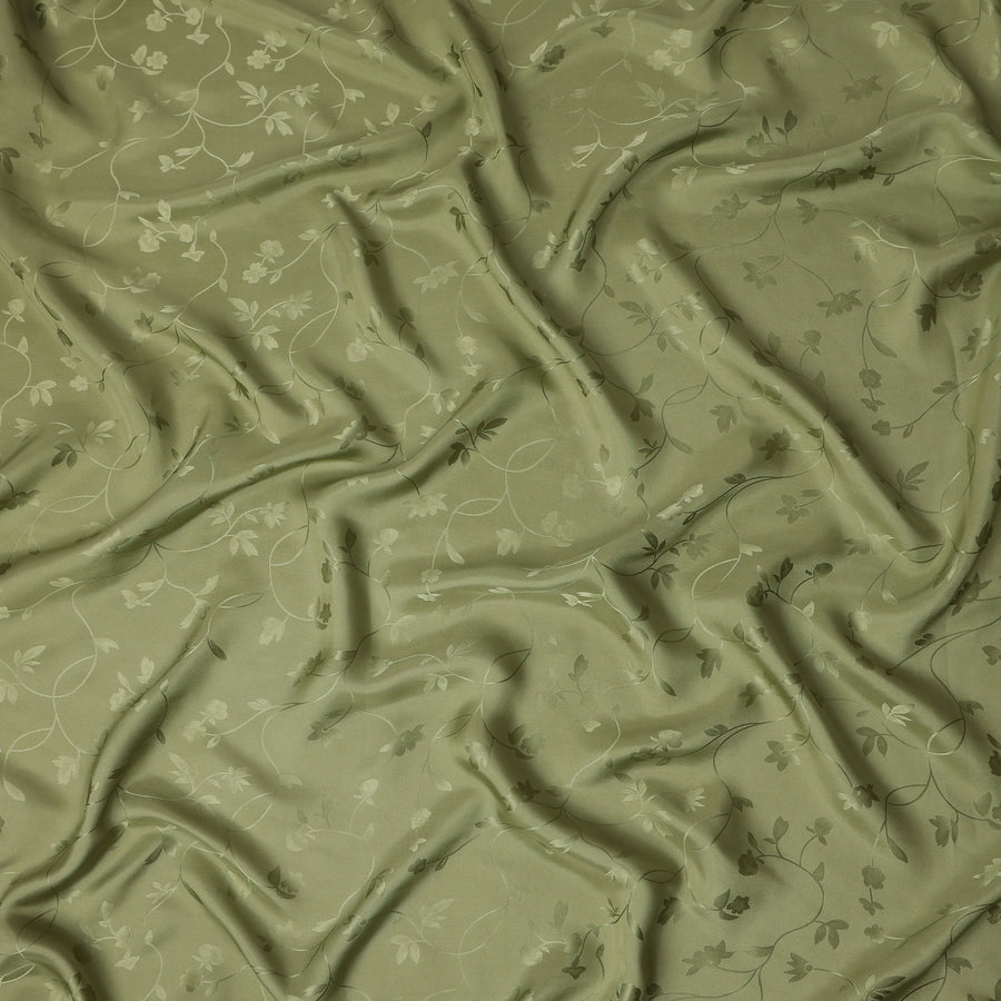 Sage Green Self Tone Silk Satin Fabric 140cm