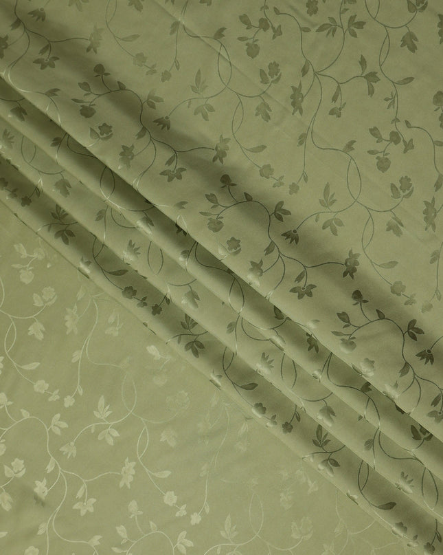 Sage Green Self Tone Silk Satin Fabric 140cm