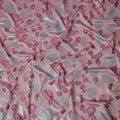 Dusty Rose Pink Bouquet Floral Silk Satin Fabric 110cm