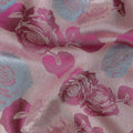 Dusty Rose Pink Bouquet Floral Silk Satin Fabric 110cm