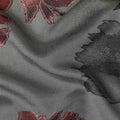 Olive Green Floral Silk Satin Fabric 110cm