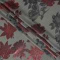 Olive Green Floral Silk Satin Fabric 110cm