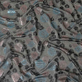 Multicolor Rose Bouquet Floral Silk Satin Fabric 110cm