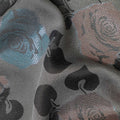 Multicolor Rose Bouquet Floral Silk Satin Fabric 110cm