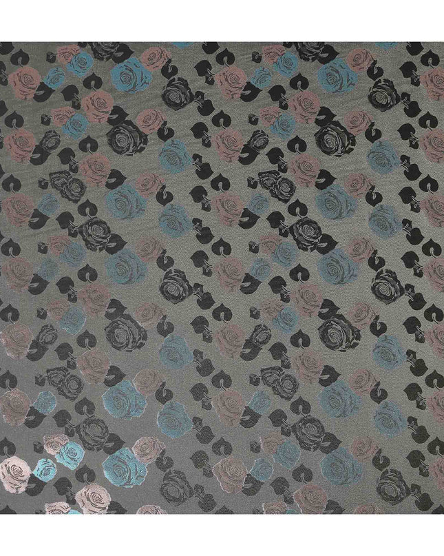 Multicolor Rose Bouquet Floral Silk Satin Fabric 110cm