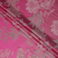 Fuchsia Magenta Floral Silk Satin Fabric 110cm