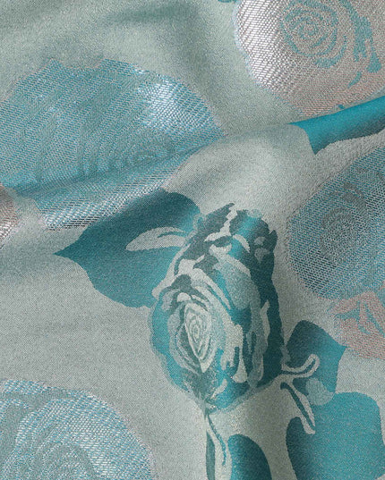 Multicolor Rose Bouquet Floral Silk Satin Fabric 110cm