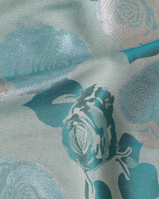 Multicolor Rose Bouquet Floral Silk Satin Fabric 110cm
