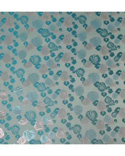 Multicolor Rose Bouquet Floral Silk Satin Fabric 110cm