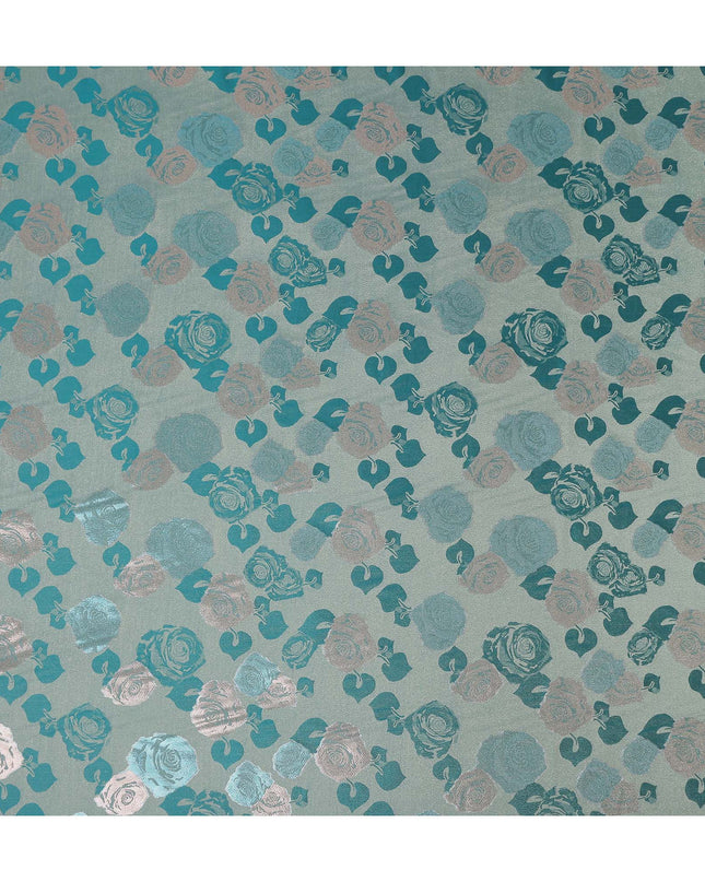 Multicolor Rose Bouquet Floral Silk Satin Fabric 110cm