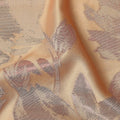 Apricot Orange Floral Silk Satin Fabric 110cm