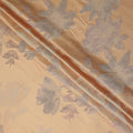 Apricot Orange Floral Silk Satin Fabric 110cm