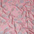 Blush Pink Bouquet Floral Silk Satin Fabric 110cm