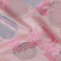 Blush Pink Bouquet Floral Silk Satin Fabric 110cm