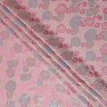 Blush Pink Bouquet Floral Silk Satin Fabric 110cm