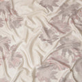 Ivory Beige Floral Silk Satin Fabric 110cm
