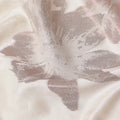 Ivory Beige Floral Silk Satin Fabric 110cm