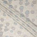 Ivory White Bouquet Floral Silk Satin Fabric 110cm