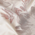 Cream Beige Floral Silk Satin Fabric 110cm