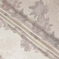 Cream Beige Floral Silk Satin Fabric 110cm