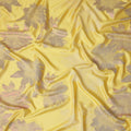 Buttercup Yellow Floral Silk Satin Fabric 110cm