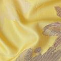 Buttercup Yellow Floral Silk Satin Fabric 110cm