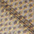 Grey Ornate Fancy Embroidery Cotton Voile 150cm