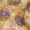 Yellow Fancy Embroidery Cotton Voile 150cm