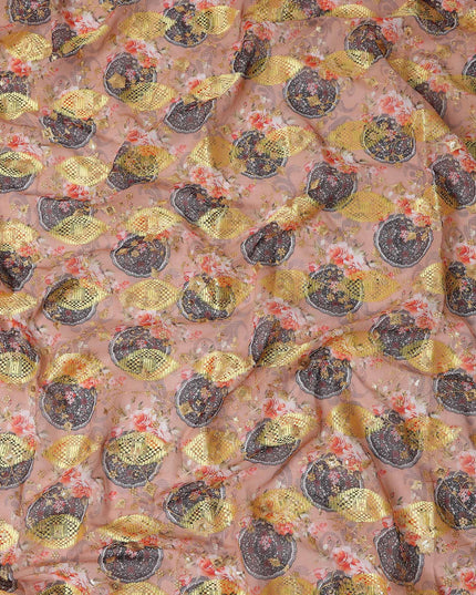 Pink Fancy Embroidery Cotton Voile 150cm