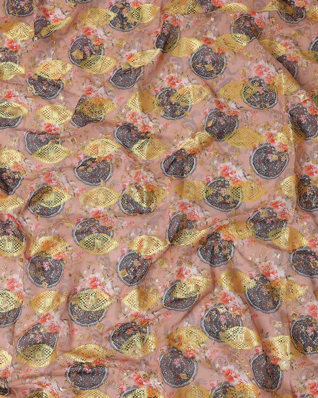Pink Fancy Embroidery Cotton Voile 150cm