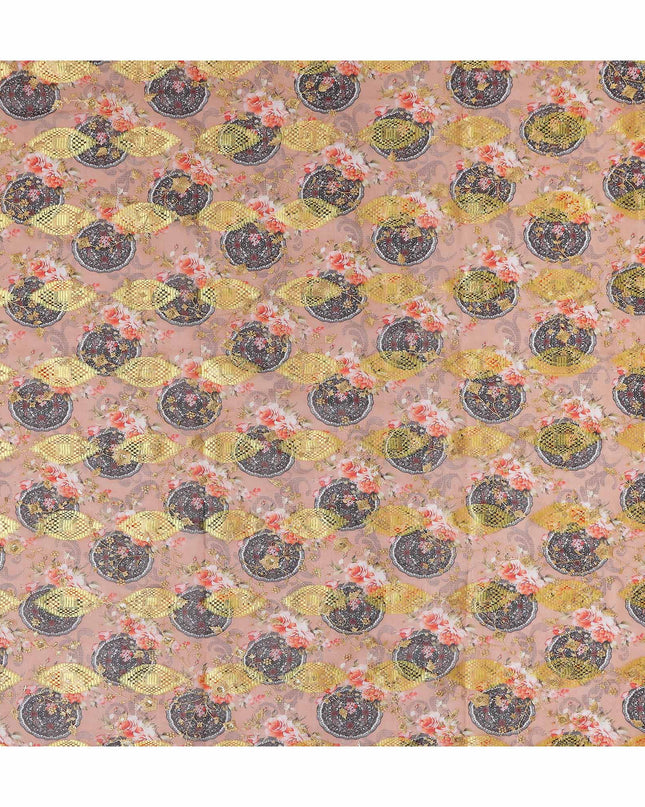 Pink Fancy Embroidery Cotton Voile 150cm