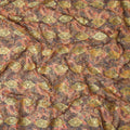 Brown Fancy Embroidery Cotton Voile 150cm