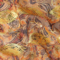Orange Fancy Embroidery Cotton Voile 150cm