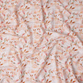 Buy Beige Floral Design Cotton Linen 140cm
