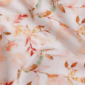Buy Beige Floral Design Cotton Linen 140cm