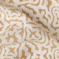 Buy Beige Abstract Design Cotton Linen 140cm